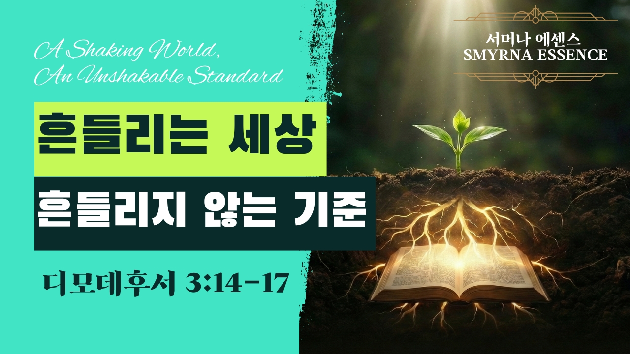 흔들리는 세상, 흔들리지 않는 기준 Shaking World, An Unshakable Standard | 디모데후서 3:14-17 
